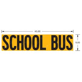 TBB 163239 LABEL SCHOOL BUS 9X40