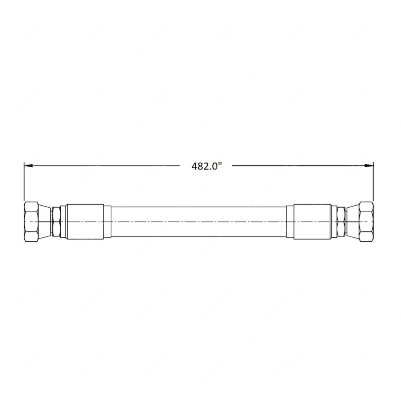 TBB 163569 ASSY-HOSE,HYD,ORFS,431-8,482IN