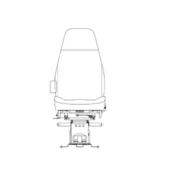 TBB 163643 DRIVERS SEAT, AIR PEDESTAL, 42 OZ. FAB