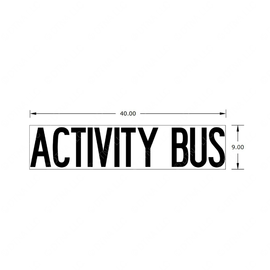 TBB 163652 LABEL, ACTIVITY BUS, 9 X 40, RWT