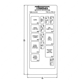 TBB 164300 LABEL, ELEC. PDM, CHAS, EF, B