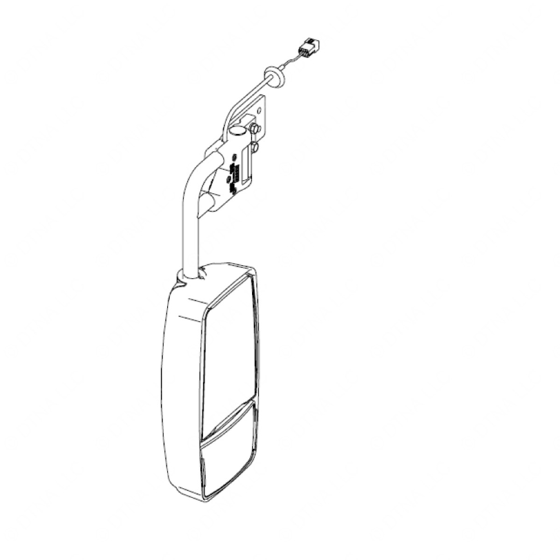 TBB 164497 DS/LH REARVIEW ACCUSTYLE BLK HTD