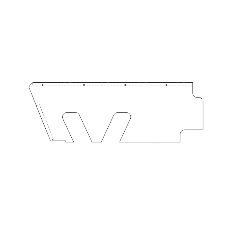 TBB 166824 MODESTY PANEL, 39IN, LS, AIR SEAT, C2