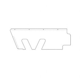 TBB 166824 MODESTY PANEL, 39IN, LS, AIR SEAT, C2