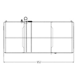 TBB 167004 FUEL TANK,100 GAL,ALUMN,HDX