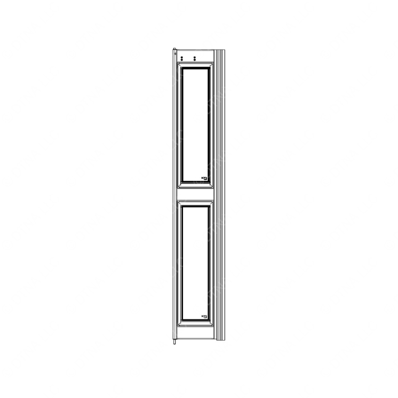 TBB 167334 DOOR LEAF WITH GLASS TEMP FWD AG2 ENT DR