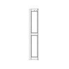 TBB 167340 DOOR LEAF W/GLASS GREEN TINT LAMINATED