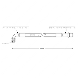 TBB 167494 REFRIGERANT HOSE,  8, 3/4 STGHT FEM TO