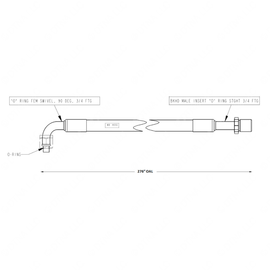 TBB 167505 REFRIGERANT HOSE,  8, 3/4 STGHT FEM TO