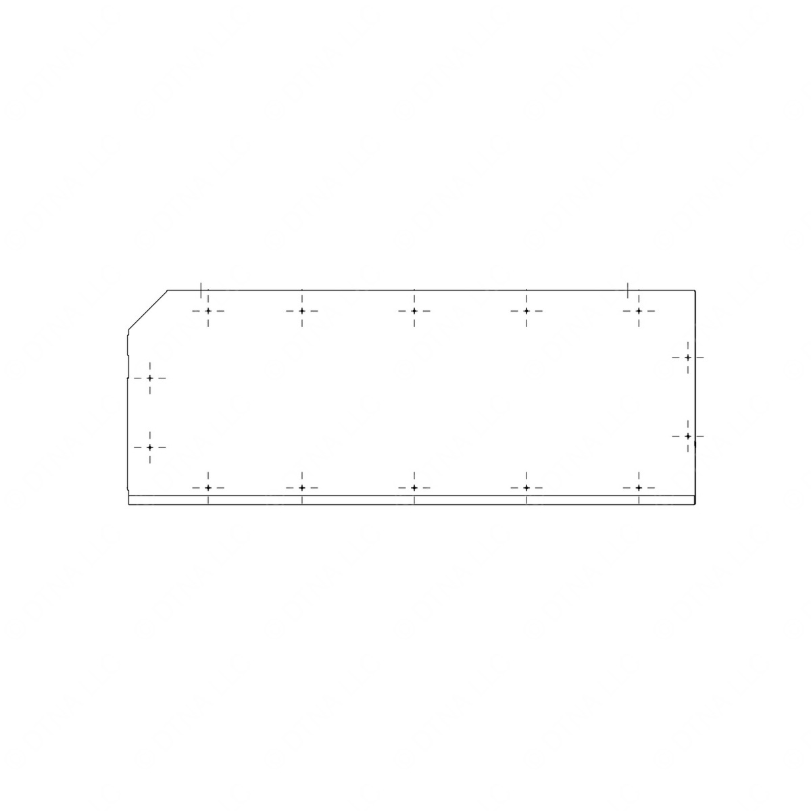 TBB 167740 LUGGAGE BOX TOP, 100IN, LEFT HALF