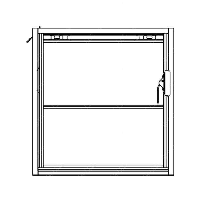 TBB 167976 WDO ASM, VERT P/O, TEMP, TINT, 8IN STOP,