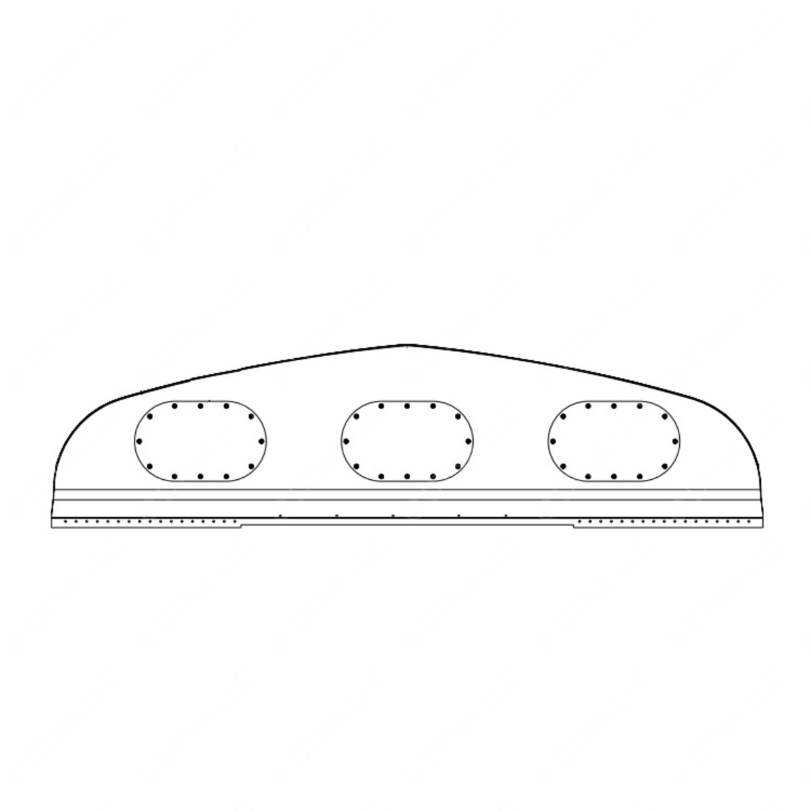 TBB 168076 BULKHEAD REAR ASM, STD, ALUM, SRW