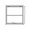 TBB 168254 WDO ASM, HORZ P/O, TEMP, CLR, 3IN STOP,