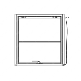 TBB 168254 WDO ASM, HORZ P/O, TEMP, CLR, 3IN STOP,