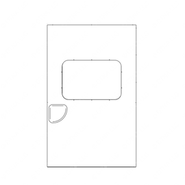 TBB 168668 LIFT DOOR ASM., W/RECESS PANEL, 44X68 L