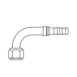 TBB 169092 A/C HOSE FITTING, FLEX CLIK, 90 DEG 5/8