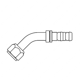 TBB 169097 A/C HOSE FITTING, FLEX CLIK, 45 DEG 5/8