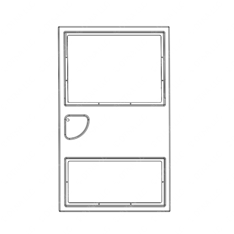 TBB 169357 DOOR REAR EMERG STD C2 (SHELL)