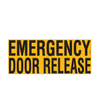 TBB 170151 LABEL EMERGENCY DOOR RELEASE BLK/YEL