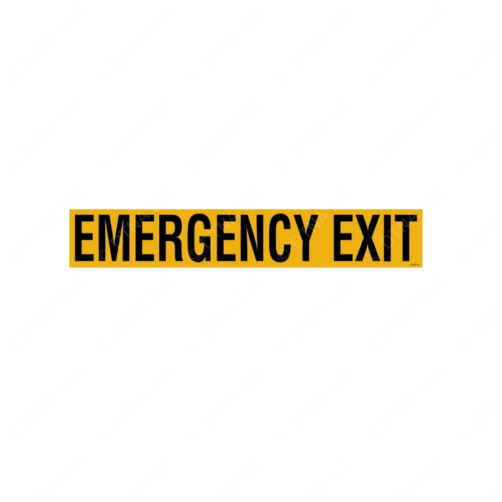 TBB 170559 LABEL, EMERGENCY EXIT, BLK/RYL