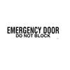 TBB 170561 LABEL, EMERGENCY DOOR DNB, RED/WHT