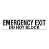 TBB 170562 LABEL, EMERGENCY EXIT DNB, BLK/WHT