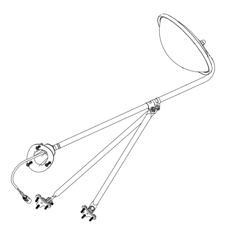 TBB 171997 MIRROR ASM, HEATED, SHADED, STAINLESS,