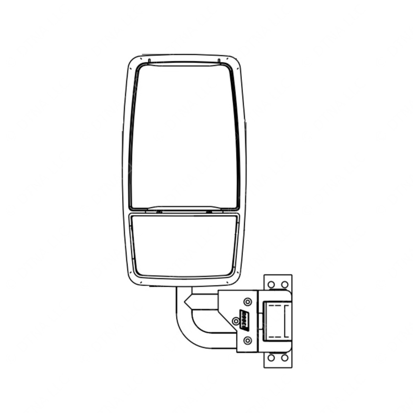 TBB 172328 MIRROR ASM, HEATED, MANUAL, 8X15 UPRIGH