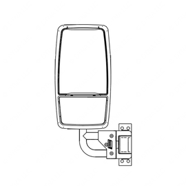 TBB 172328 MIRROR ASM, HEATED, MANUAL, 8X15 UPRIGH