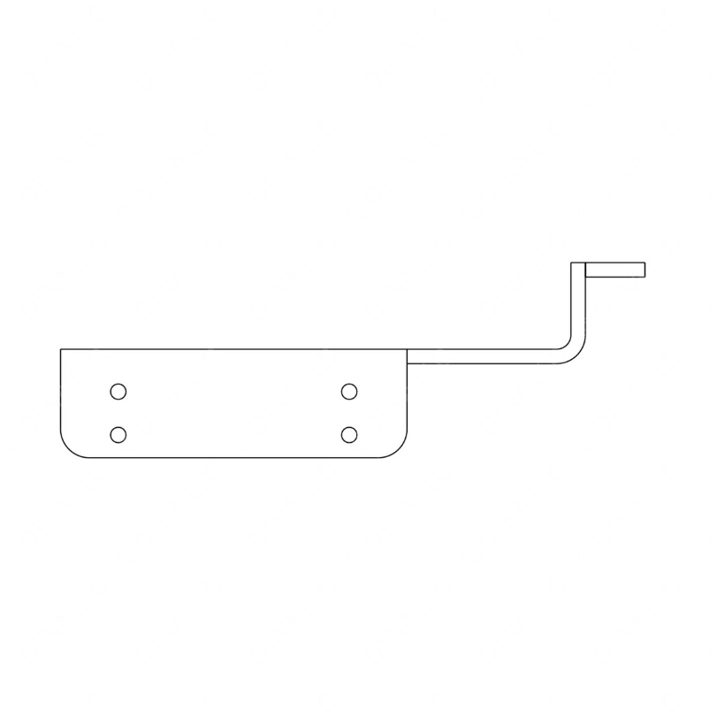 TBB 174161 DOOR LINKAGE BRKT BASE, FWD LEAF, AIR