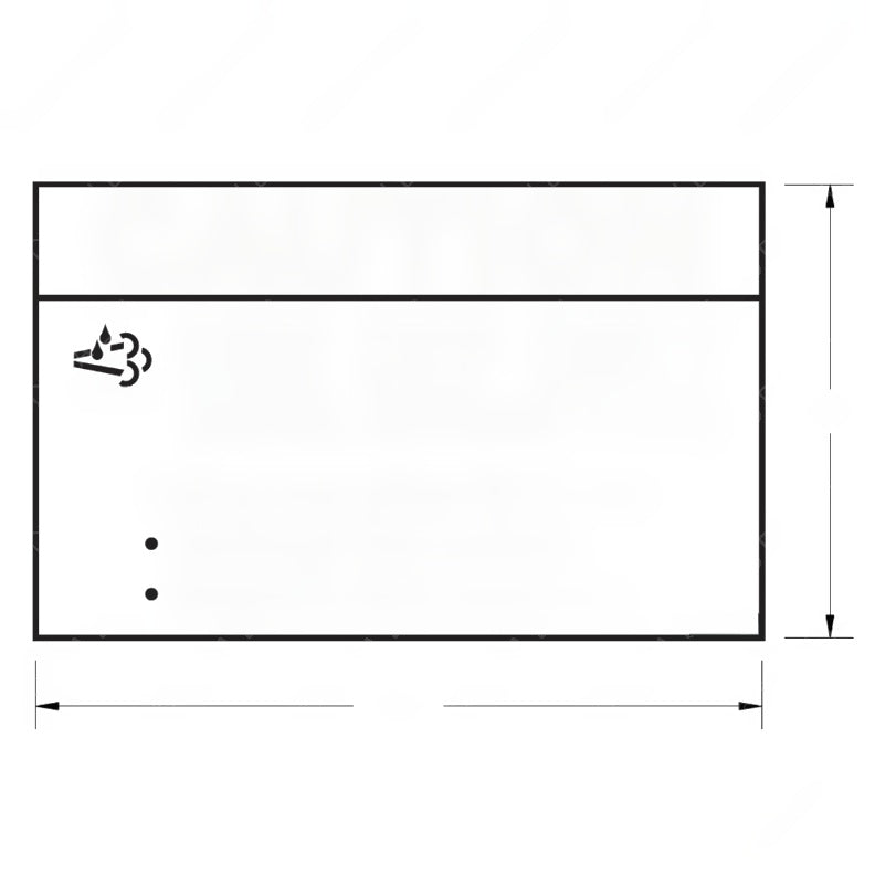 TBB 176586 LABEL, CAUTION DEF ONLY, BLK/CLR