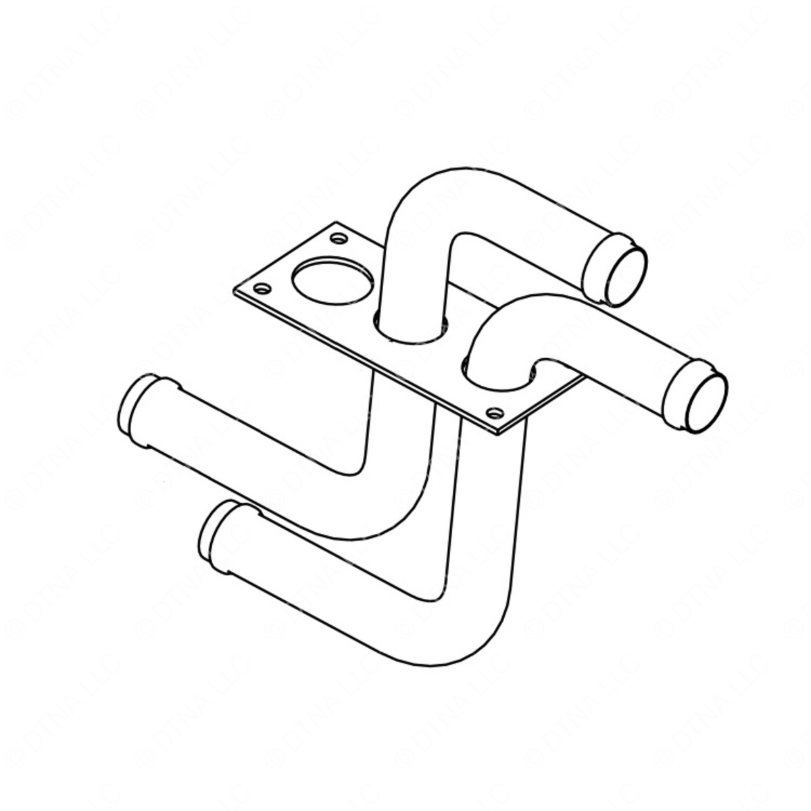 TBB 177442 BULKHEAD FITTING, WITH GROMMET HOLE, 1.