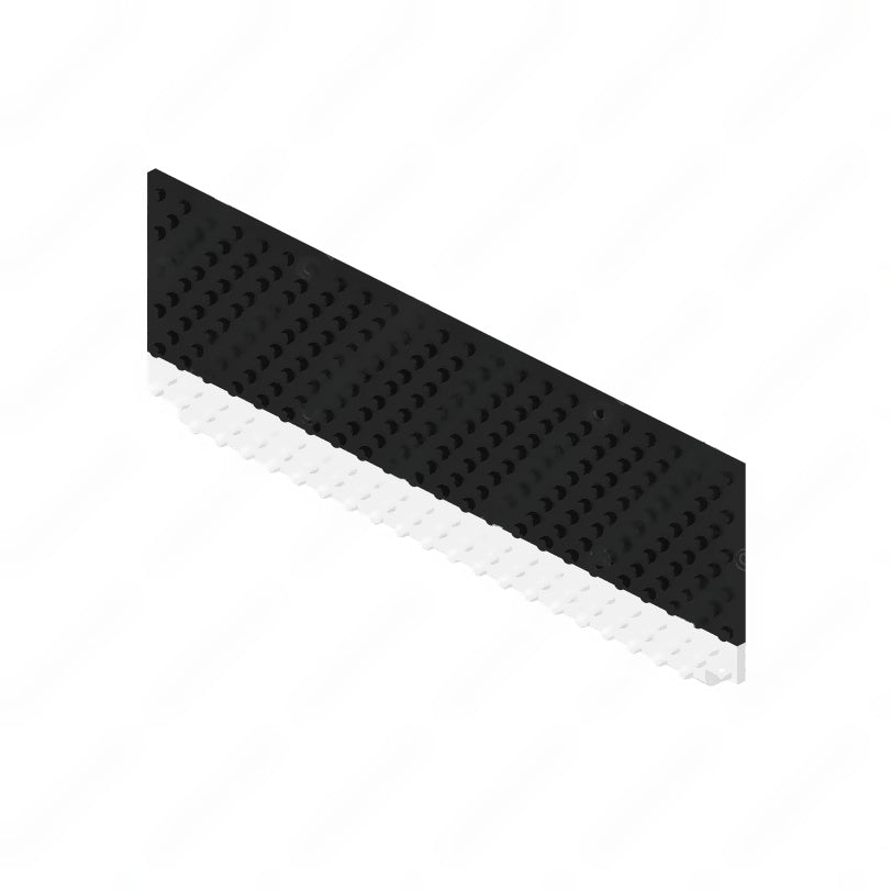 TBB 178008 STEP TREAD, BLACK PEBBLED, WHITE NOSING