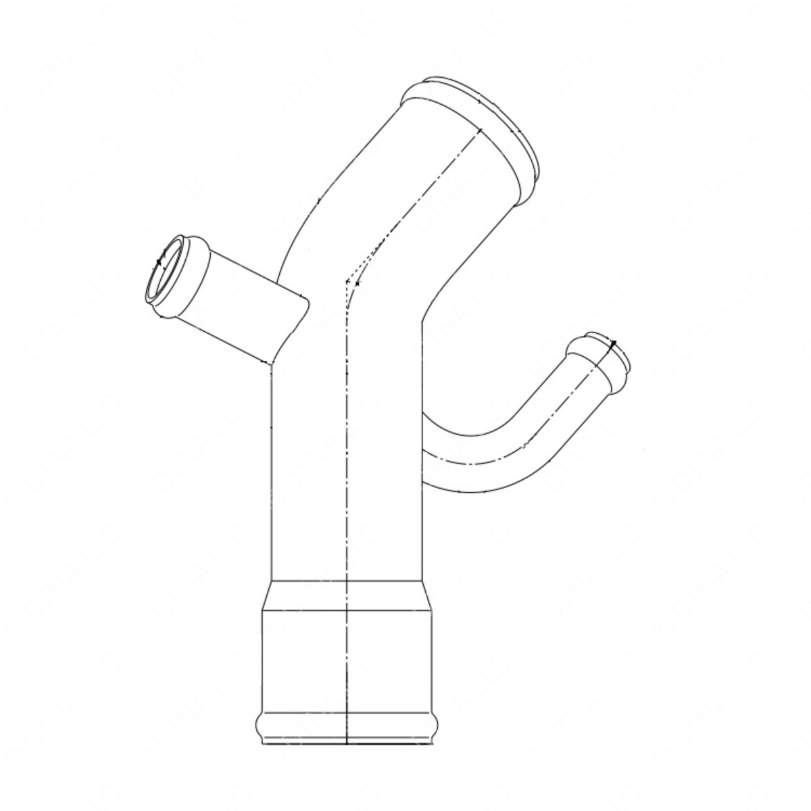 TBB 181259 PIPE-LWR RAD,FROM CLR,ISB13,AL