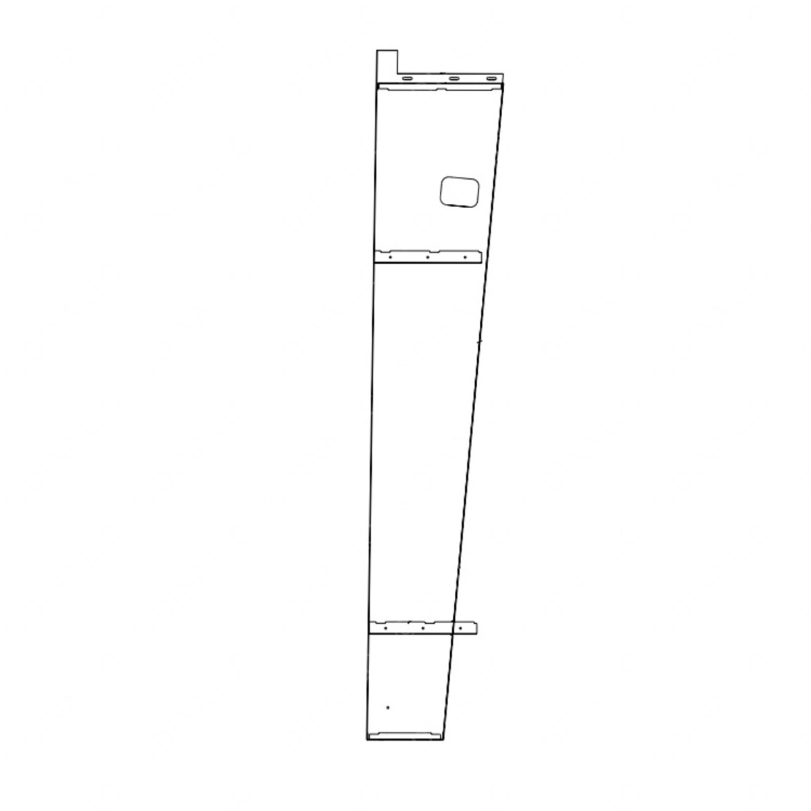 TBB 182053 ENTRANCE DOOR POST, WELDED ASM, SRW, GM