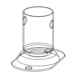TBB 182526 FITTING, FLOOR FLANGE, STANCHION, 302 S