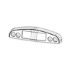 TBB 184395 ROOF CAP ASSEMBLY, FRONT, 8 LIGHT SYSTEM