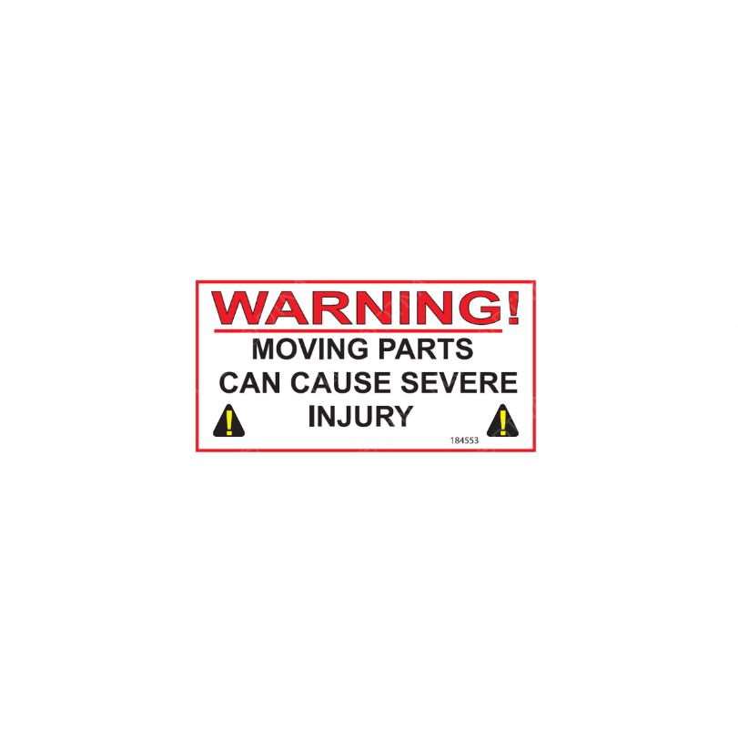 TBB 184553 LABEL, WARNING-MOVING PARTS CAN CAUSE S