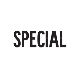 TBB 185606 DECAL SPECIAL 8" LETTERS BLK VINYL