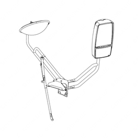 TBB 185804 MIRROR ASM, HEATED, MANUAL, STANDARD, R