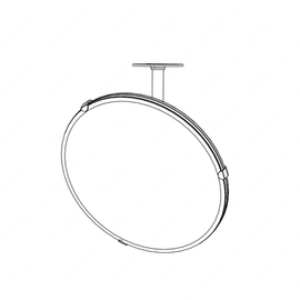 TBB 188554 MIRROR, INTERIOR, 12" CONVEX, ROSCO 362