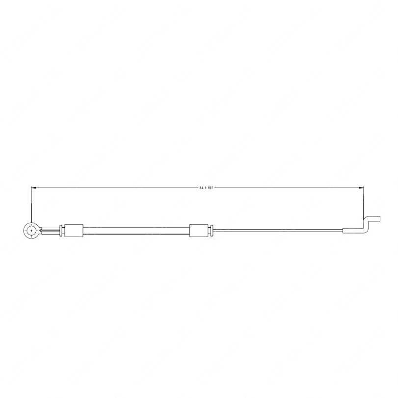 TBB 196316 CONTROL CABLE, EXTERIOR RELEASE, MANUAL