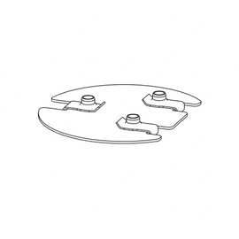 TBB 197216 MIRROR REINFORCEMENT BOTTOM PLATE ASM