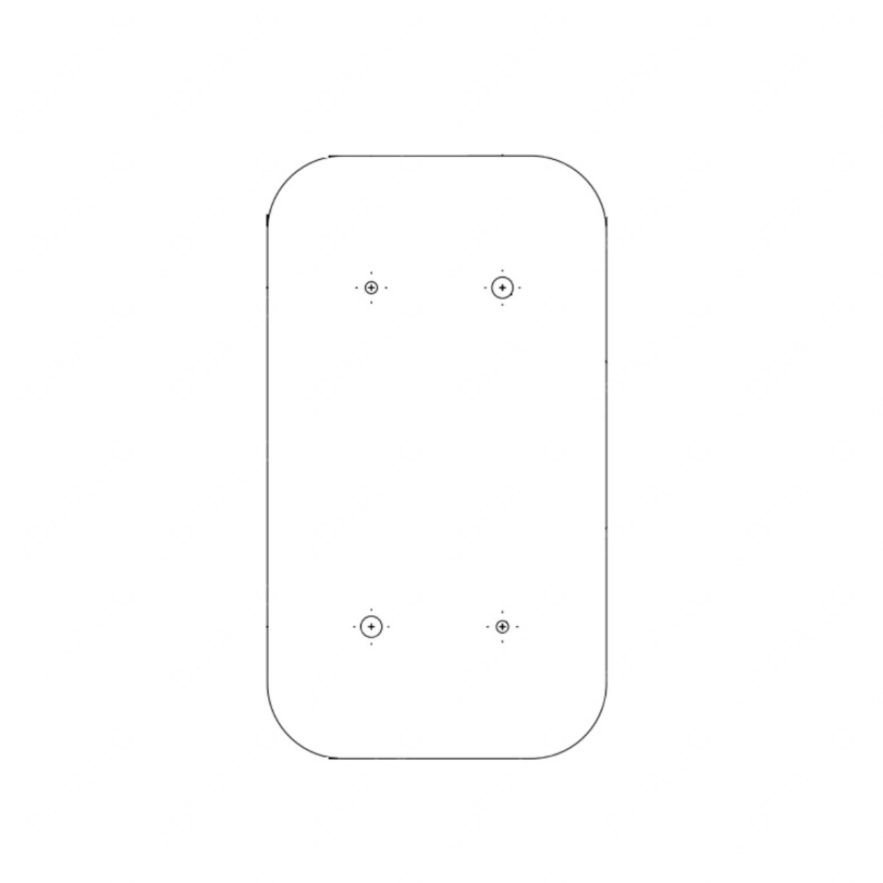 TBB 202979 PLATE, SUPPORT, MIRROR MOUNTING, 8 INCH