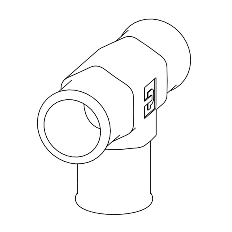 TBB 205508 HOSE TEE, 1.00 OD, BRASS