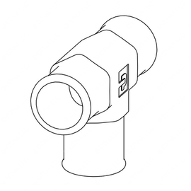 TBB 205508 HOSE TEE, 1.00 OD, BRASS