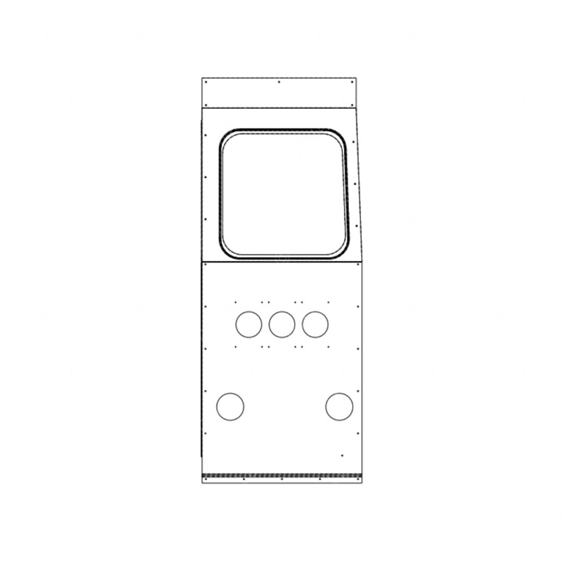 TBB 206476 PANEL REAR, RS, NO LICENSE, W/4" BACK UP