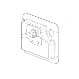 TBB 207443 FOLDING T-HANDLE, LOCKING RECESSED PAN,