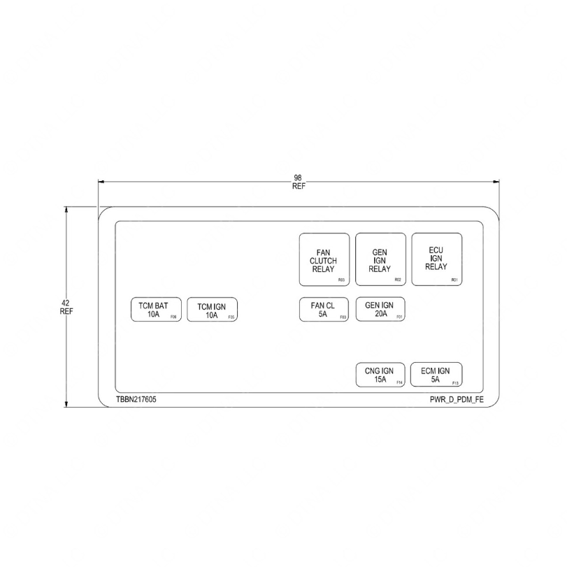 TBB 217605 LABEL ELEC PDM CHAS L9N FE