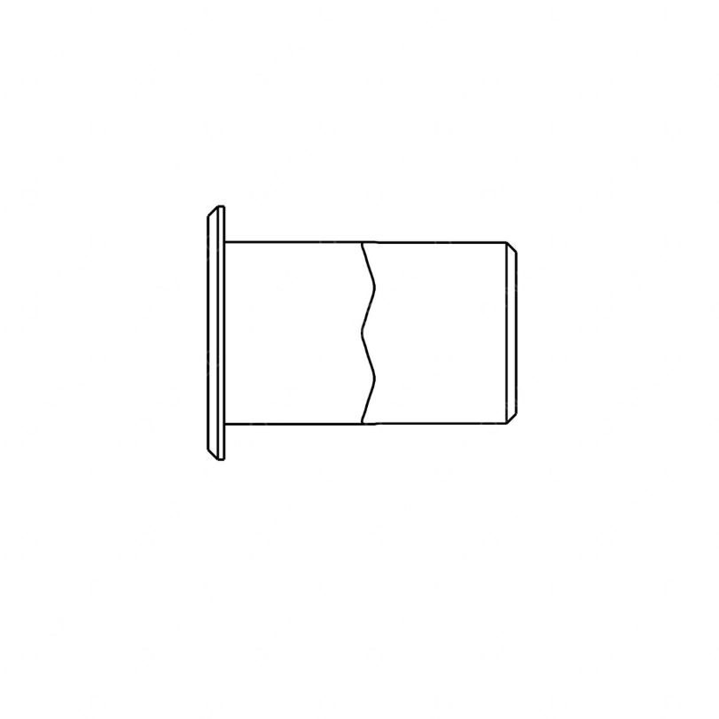 TBB 217932 THREADED HEX INSERT LARGE FLANGE 1/4-2